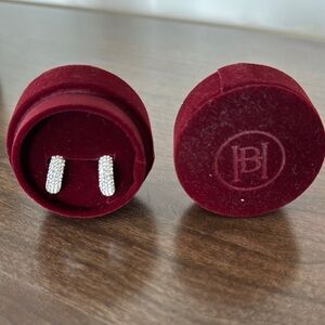 Hillberg and Berk Small Sparkle Hoop Earrings